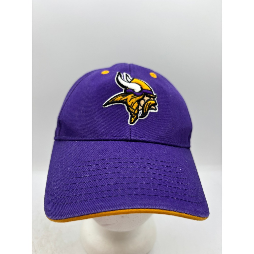 NFL Team Apparel Minnesota Vikings Hat Purple Gold Embroidered Adjustable Cap